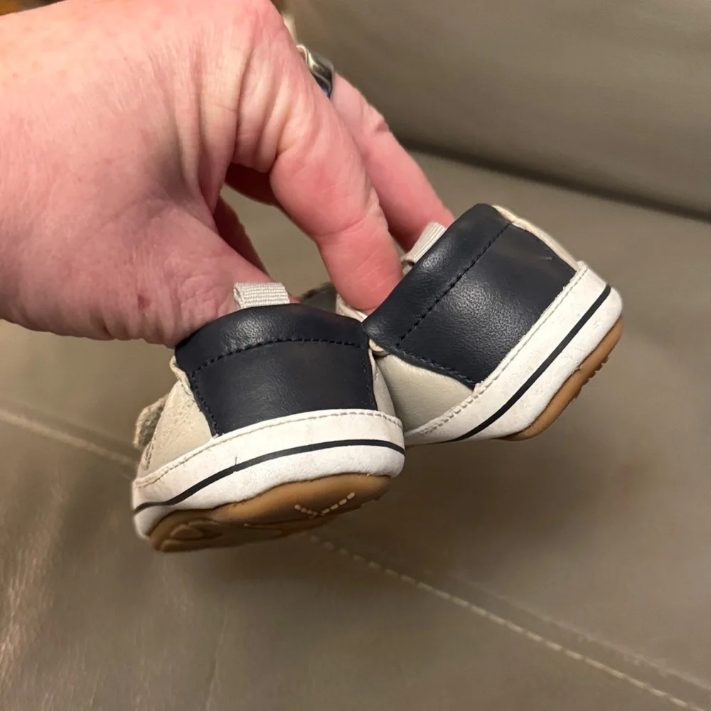Old Soles Beige and Navy Kids Sneakers